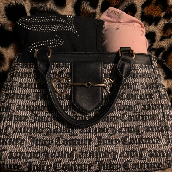 Juicy Couture Satchel with Gold Accents & Slip on PJ Dress + Bralette Bundle - Picture 6 of 6